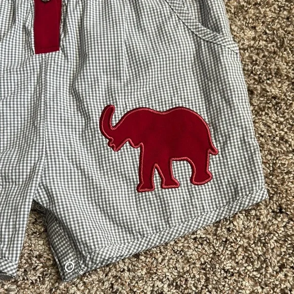 LITTLE BEAR SMOCKS GINGHAM ALABAMA ROMPER - Picture 6 of 8